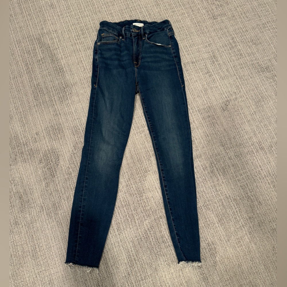 Good American skinny jeans.